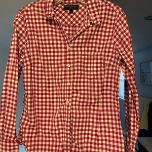 Banana Republic Red and White Checkered Shirt